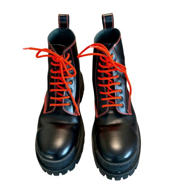 BALENCIAGA: Men's Black Leather "Strike" Boots - EU 42/US 9 - Picture 3 of 6